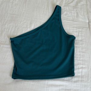 one shoulder crop tank top